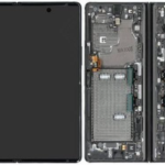 OLED Touchscreen (inner) - Black (Black Hinge), Galaxy Z Fold2 (5G); SM-F916