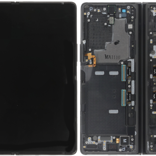 OLED Touchscreen (inner) - Black (Blue Hinge), Galaxy Z Fold2 (5G); SM-F916