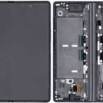 OLED Touchscreen (inner) - Black (Silver Hinge), Galaxy Z Fold2 (5G); SM-F916