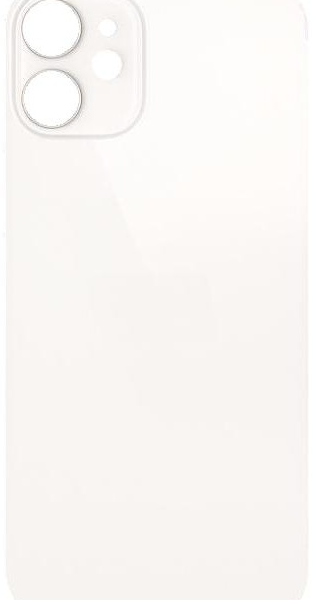 Rear Cover (excl. Logo) - White, For iPhone 12 mini