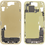 Middle Frame (Pulled) - Yellow, For iPhone 15