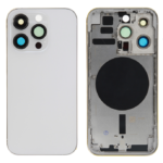 Rear Cover (excl. Logo) - Silver, For iPhone 14 Pro