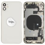 Rear Cover (Pulled A) incl. small parts - White, For iPhone 11