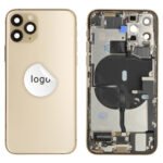 Rear Cover (Pulled B) incl. small parts - Gold, For iPhone 11 Pro