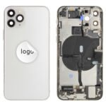 Rear Cover (Pulled B) incl. small parts - Silver, For iPhone 11 Pro