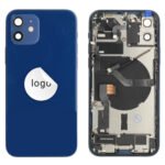 Rear Cover (Pulled B) incl. small parts - Blue, For iPhone 12