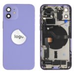 Rear Cover (Pulled C) incl. small parts - Purple, For iPhone 12