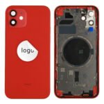 Rear Cover (Pulled) - Red, For iPhone 12