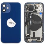 Rear Cover (Pulled C) incl. small parts - Blue, For iPhone 12 mini