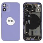 Rear Cover (Pulled B) incl. small parts - Purple, For iPhone 12 mini