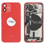 Rear Cover (Pulled A) incl. small parts - Red, For iPhone 12 mini