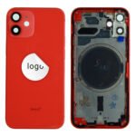 Rear Cover (Pulled) - Red, For iPhone 12 mini