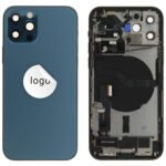 Rear Cover (Pulled C) incl. small parts - Blue, For iPhone 12 Pro