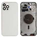 Rear Cover (excl. Logo) - Silver, For iPhone 12 Pro Max