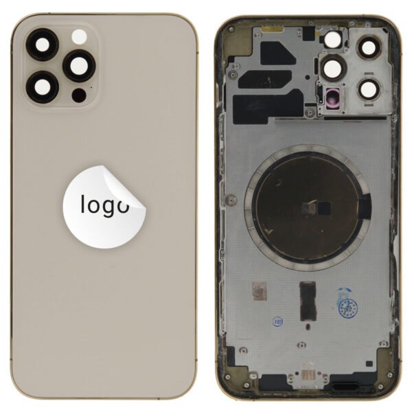 Rear Cover (Pulled) - Gold, For iPhone 12 Pro Max