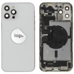 Rear Cover (Pulled A) incl. small parts - Silver, For iPhone 12 Pro Max