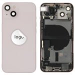 Rear Cover (Pulled C) incl. small parts - Pink, For iPhone 13
