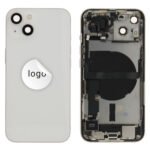 Rear Cover (Pulled C) incl. small parts - White, For iPhone 13