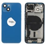 Rear Cover (Pulled B) incl. small parts - Blue, For iPhone 13