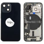Rear Cover (Pulled B) incl. small parts - Black, For iPhone 13 mini