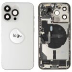 Rear Cover (Pulled B) incl. small parts - Silver, For iPhone 13 Pro