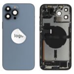 Rear Cover (Pulled A) incl. small parts - Blue, For iPhone 13 Pro Max