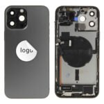 Rear Cover (Pulled A) incl. small parts - Graphite, For iPhone 13 Pro Max
