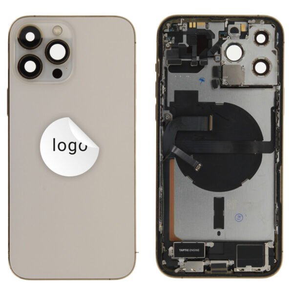 Rear Cover (Pulled B) incl. small parts - Gold, For iPhone 13 Pro Max