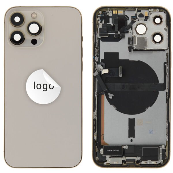 Rear Cover (Pulled A) incl. small parts - Gold, For iPhone 13 Pro Max