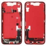 Middle Frame (Pulled B) incl. small parts - Red, For iPhone 14