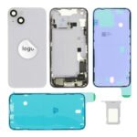 Rear Cover (Pulled A) incl. small parts - Purple, For iPhone 14