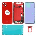 Rear Cover (Pulled C) incl. small parts - Red, For iPhone 14