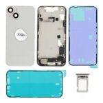 Rear Cover (Pulled A) incl. small parts - White, For iPhone 14