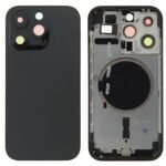 Rear Cover (excl. Logo) - Black, For iPhone 14 Pro