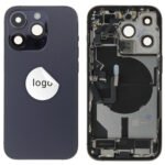Rear Cover (Pulled B) incl. small parts - Purple, For iPhone 14 Pro