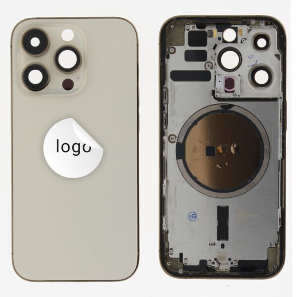Rear Cover (Pulled) - Gold, For iPhone 14 Pro