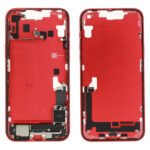 Middle Frame (Pulled A) incl. small parts - Red, For iPhone 14 Plus