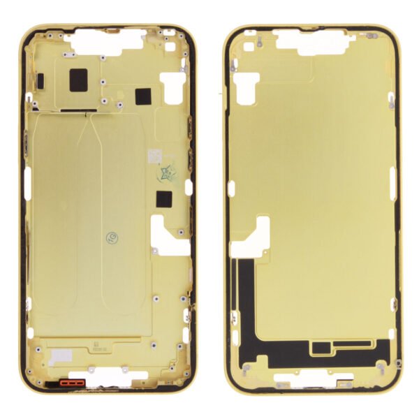 Middle Frame (Pulled) - Yellow, For iPhone 14 Plus