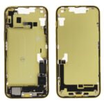 Middle Frame (Pulled C) incl. small parts - Yellow, For iPhone 14 Plus