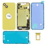 Rear Cover (Pulled A) incl. small parts - Yellow, For iPhone 14 Plus