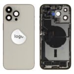 Rear Cover (Pulled B) incl. small parts - Gold, For iPhone 14 Pro Max