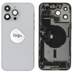 Rear Cover (Pulled A) incl. small parts - Silver, For iPhone 14 Pro Max