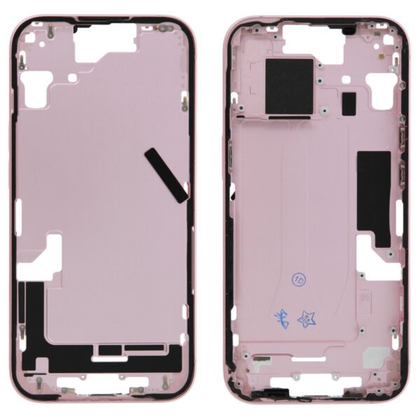 Middle Frame (Pulled) - Pink, For iPhone 15