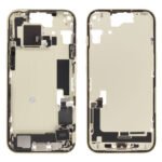 Middle Frame (Pulled C) incl. small parts - Yellow, For iPhone 15