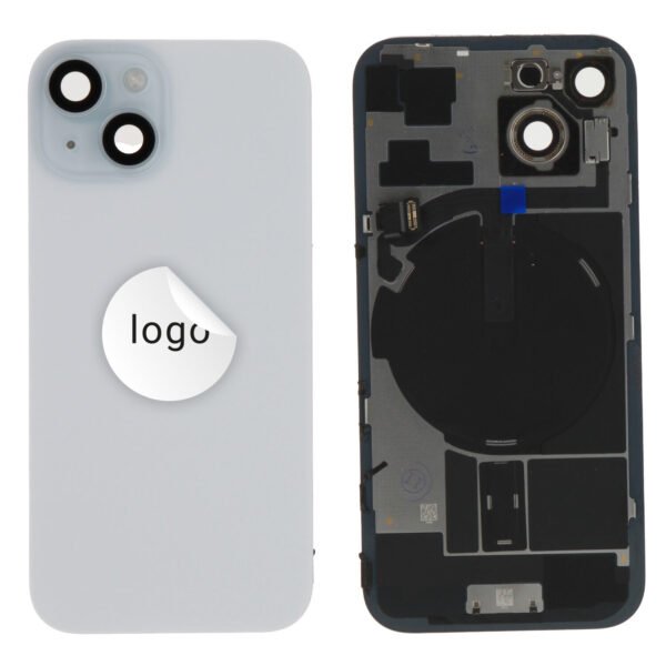 Back Glass (Pulled B) - Blue, For iPhone 15