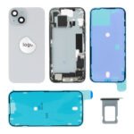 Rear Cover (Pulled C) incl. small parts - Blue, For iPhone 15