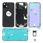Rear Cover (Pulled) - Black, For iPhone 15