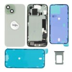 Rear Cover (Pulled B) incl. small parts - Green, For iPhone 15