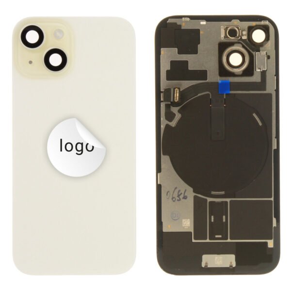 Back Glass (Pulled A) - Yellow, For iPhone 15