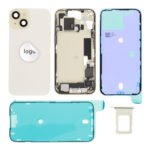 Rear Cover (Pulled A) incl. small parts - Yellow, For iPhone 15